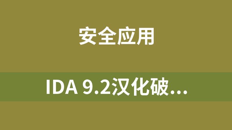 點擊放大 IDA 9.2漢化破解版